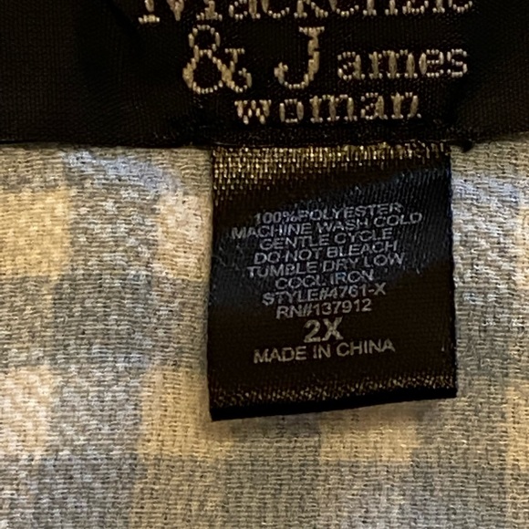 Mackenzie & James BLUE/WHITE CHECK RUFFLE Tie Belt Halter NWT DRESS plus size - Picture 4 of 6